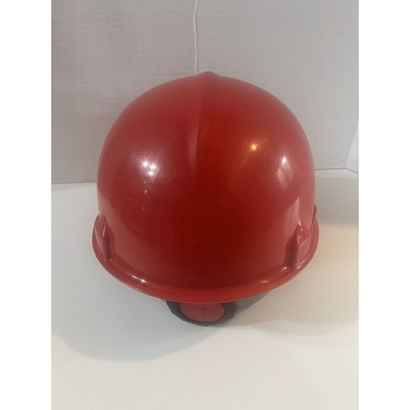 Vintage Jackson Michels Construction Pipeline Red Adjustable Hard Hat Helmet - Picture 4 of 7
